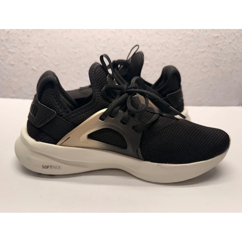 PUMA Softride Enzo Evo Molt Metallic Black Gold Women's Size 9 Sneaker 378733-01